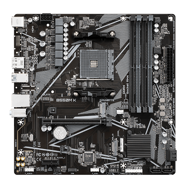 Gigabyte B550MK  DDR4  MicroATX  Placa Base AM4