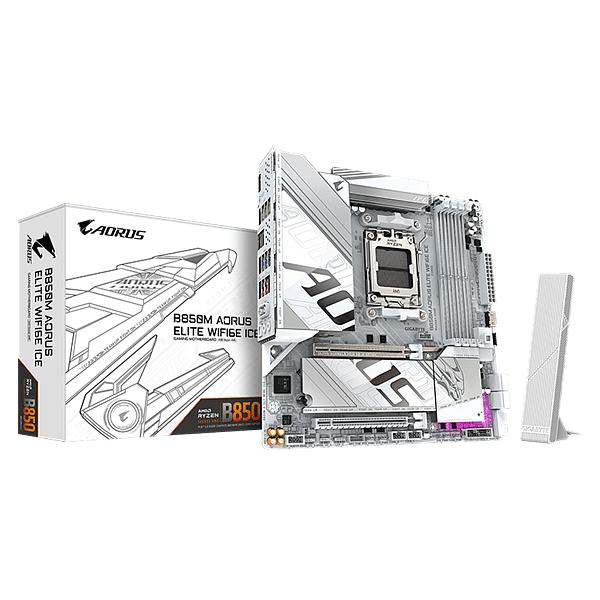 Gigabyte B850M Aorus Elite Ice  WiFi 6E Bluetooth 53  DDR5  MicroATX  Blanca  Placa Base AM5