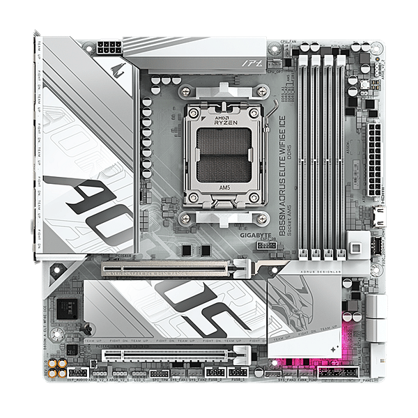 Gigabyte B850M Aorus Elite Ice  WiFi 6E Bluetooth 53  DDR5  MicroATX  Blanca  Placa Base AM5
