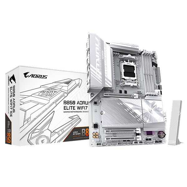 Gigabyte B850 Aorus Elite  WiFi 7 Bluetooth 54  DDR5  ATX  Blanca  Placa Base AM5