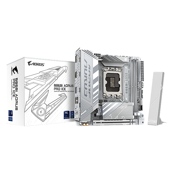 Gigabyte B860I Aorus Pro Ice  WiFi 7 Bluetooth 54  DDR5  Mini ITX  Blanca  Placa Base Intel 1851