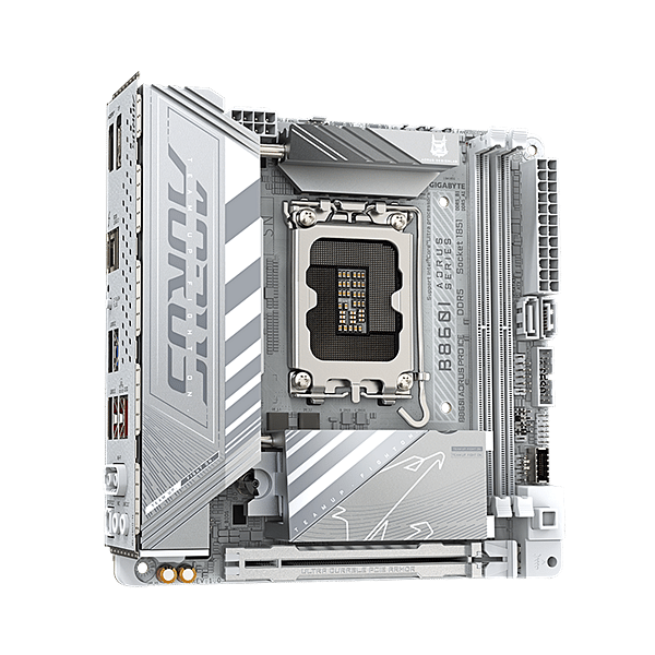 Gigabyte B860I Aorus Pro Ice  WiFi 7 Bluetooth 54  DDR5  Mini ITX  Blanca  Placa Base Intel 1851