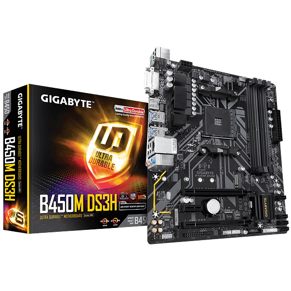 Gigabyte B450MDS3H  WiFi  DDR4  MicroATX  Placa Base AM4