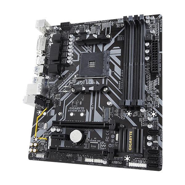 Gigabyte B450MDS3H  WiFi  DDR4  MicroATX  Placa Base AM4