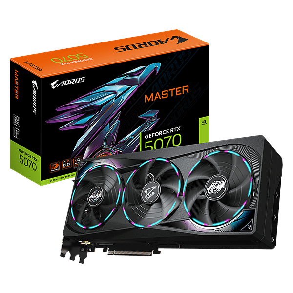 Gigabyte GeForce RTX 5070 Aorus Master 12GB GDDR7 DLSS4  Tarjeta Gráfica Nvidia