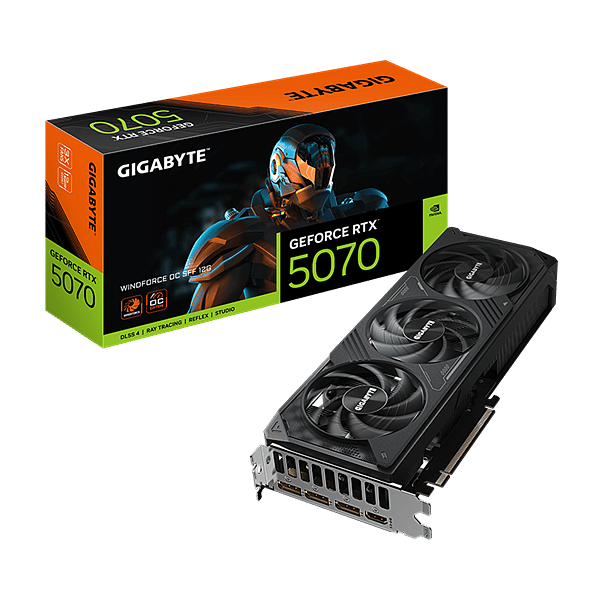 Gigabyte GeForce RTX 5070 Windforce OC SFF 12GB GDDR7 DLSS4  Tarjeta Gráfica Nvidia