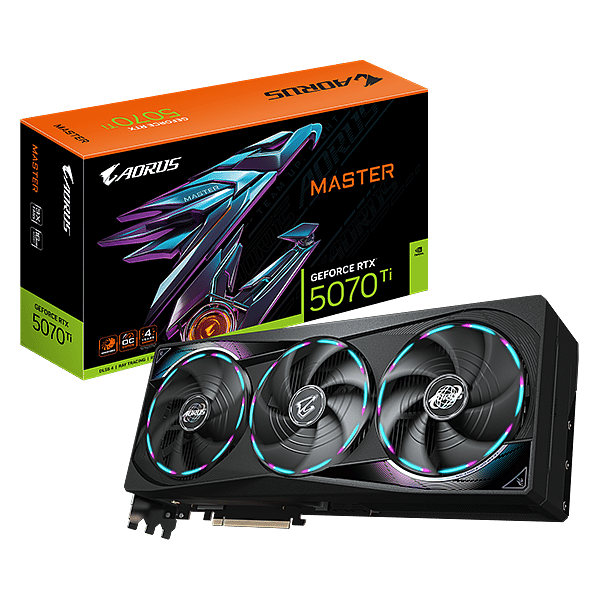 Gigabyte GeForce RTX 5070 Ti Aorus Master 16GB GDDR7 DLSS4  Tarjeta Gráfica Nvidia