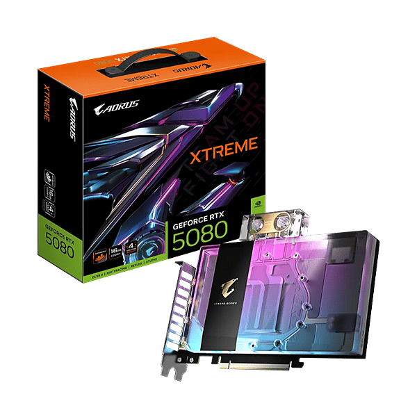 Gigabyte GeForce RTX 5080 Aorus Xtreme Waterforce Waterblock 16GB GDDR7 DLSS4  Tarjeta Gráfica Nvidia