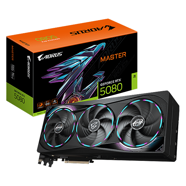 Gigabyte GeForce RTX 5080 Aorus Master 16GB GDDR7 DLSS4  Tarjeta Gráfica Nvidia