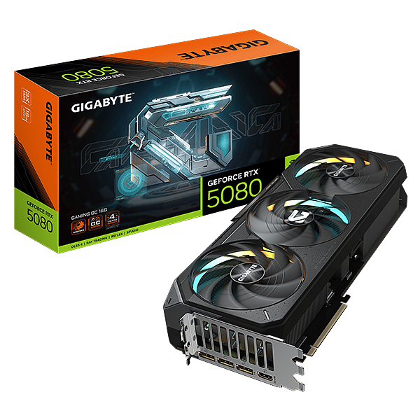 Gigabyte GeForce RTX 5080 Gaming OC 16GB GDDR7 DLSS4  Tarjeta Gráfica Nvidia