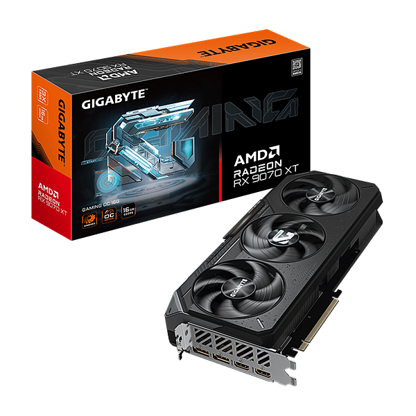 Gigabyte Radeon RX 9070 XT Gaming OC 16GB GDDR6  Tarjeta Gráfica AMD