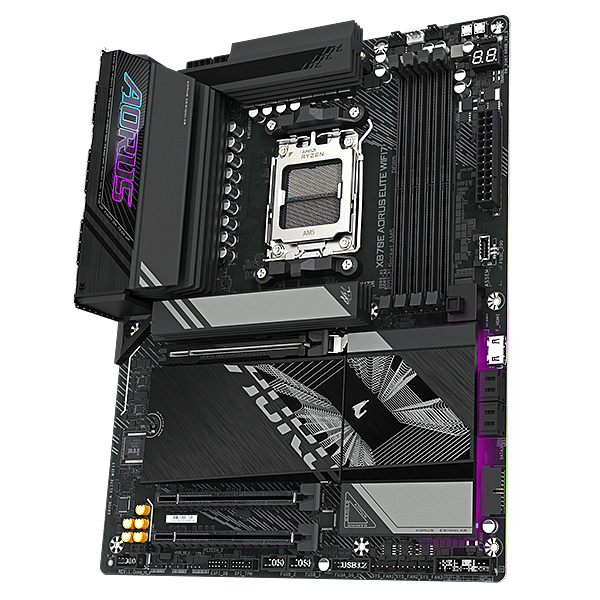 Gigabyte X870E Aorus Elite  WiFi 7  Bluetooth  PCIe 50  DDR5  ATX  Placa Base AM5