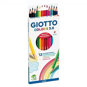 Lápices de Colores Giotto Colors 30 mina 3mm Caja 12 Colores Surtidos