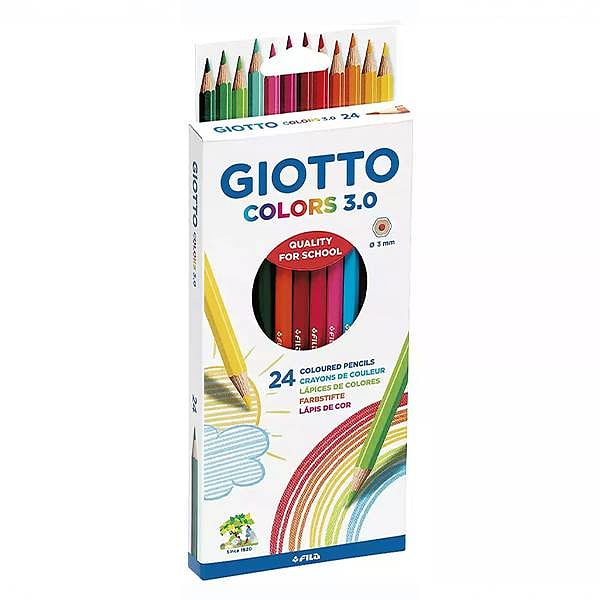 Lápices de Colores Giotto Colors 30 mina 3mm Caja 24 Colores Surtidos