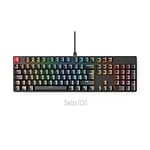 Glorious PC Gaming Race Keycaps ABS 105 Negro Layout CH