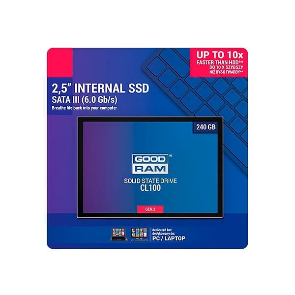 GOODRAM SSD 240GB 25 CL100 Gen 2  Disco Duro Sólido