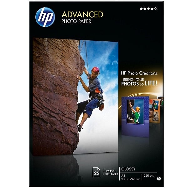 HP Papel fotográfico Advanced Satinado Tinta A4  Papel