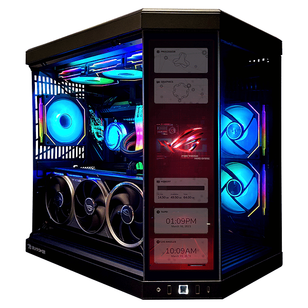 PC Gaming  iBUYPOWER Champion Astral  Ryzen 9 9950X3D  128GB RAM DDR5  4TB SSD  16TB HDD  GeForce RTX 5090 32GB  Ordenador Powered By Asus