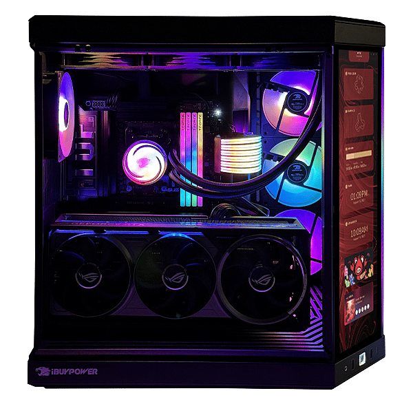 PC Gaming  iBUYPOWER Legend PBA Cyborg  Ryzen 7 9800X3D  64GB RAM DDR5  2TB SSD 7400MBS  GeForce RTX 5080 16GB DLSS4  Y70TI LCD  Ordenador Powered By Asus