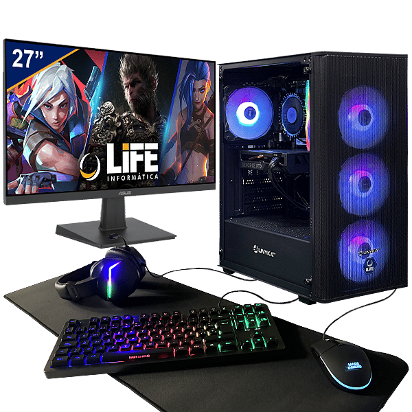 PC Gaming Pack Premium  iLIFE Legend X  Monitor 27  Periféricos 6en1  Intel Core i5 12400F 32GB 1TB RTX 4060  Ordenador eSports PC Gamer Profesional