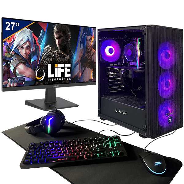 PC Gaming Pack Premium  iLIFE Legend Z  Monitor 27  Periféricos 6en1  Intel Core i5 12400F 32GB 1TB RTX 4060 Ti  Ordenador eSports PC Gamer Profesional