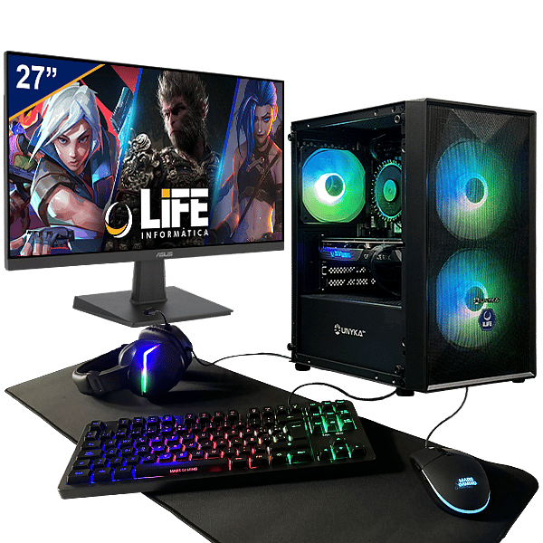 PC Gaming Pack Premium  iLIFE Legend Plus Z  Monitor 27  Periféricos 6en1  Intel Core i5 12400F 32GB 1TB RTX 4070 Super  Ordenador eSports PC Gamer Profesional