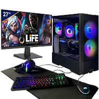 PC Gaming Pack Premium | iLIFE Legend Pro Z + Monitor 27" + Periféricos 6en1 | Intel Core i7 12700KF 32GB 1TB RTX 4070 Super | Ordenador eSports PC Gamer Profesional