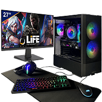 PC Gaming Pack Premium | iLIFE Legend Pro X  + Monitor 27" + Periféricos 6en1 | Intel Core i7 12700KF 32GB 1TB RX7800XT | Ordenador eSports PC Gamer Profesional