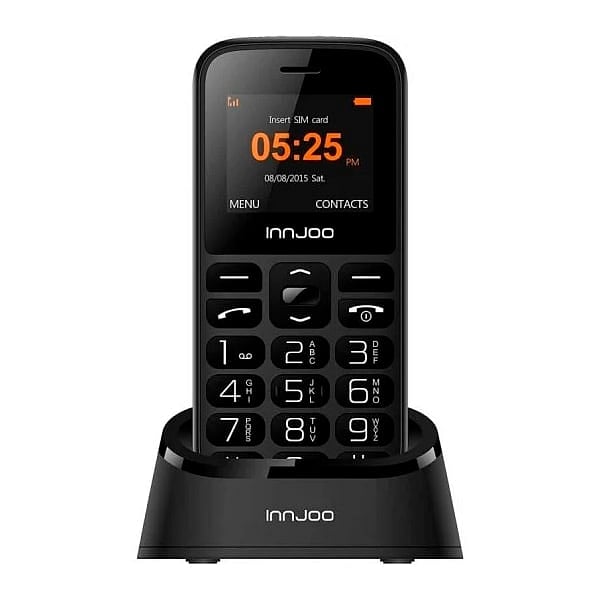 Innjoo Senior Negro Libre  Teléfono para Mayores