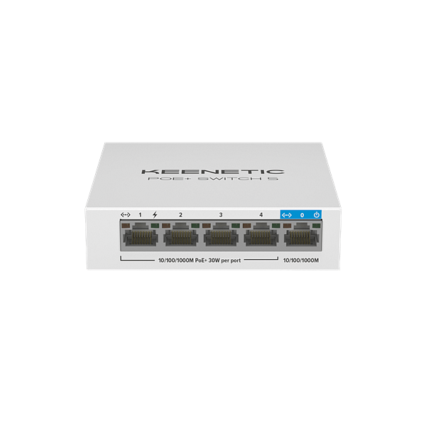 Keenetic PoE Switch 5  Switch 5 puertos Gigabit 4 PoE 60W