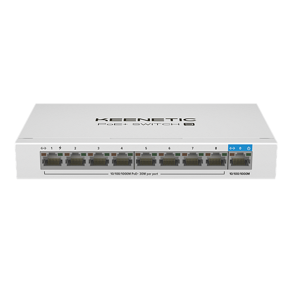 Keenetic PoE Switch 9  Switch 9 puertos Gigabit 8 PoE 120W
