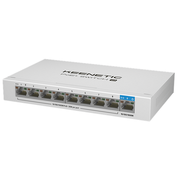 Keenetic PoE Switch 9  Switch 9 puertos Gigabit 8 PoE 120W