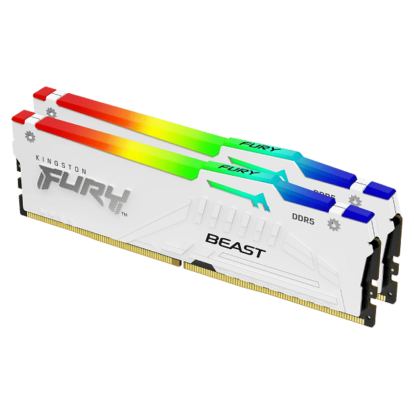 Kingston Fury Beast RGB 64GB 2x32GB  Memoria RAM DDR5 6000MHz CL40 Blanca