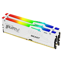 Kingston Fury Beast RGB 64GB (2x32GB) | Memoria RAM DDR5 6000MHz CL40 Blanca
