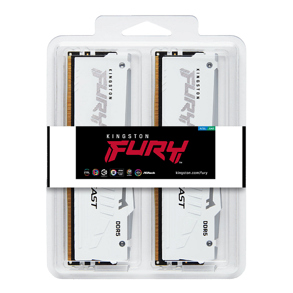 Kingston Fury Beast RGB 64GB 2x32GB  Memoria RAM DDR5 6000MHz CL40 Blanca