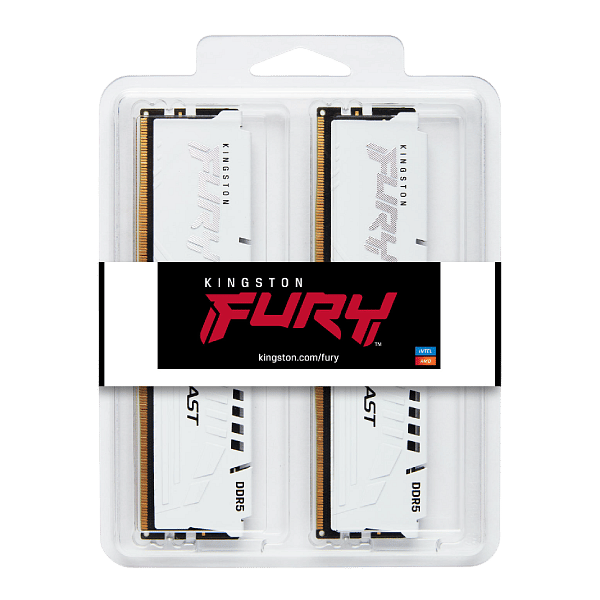 Kingston Fury Beast 64GB 2x32GB  Memoria RAM DDR5 6000MHz CL30 Blanca