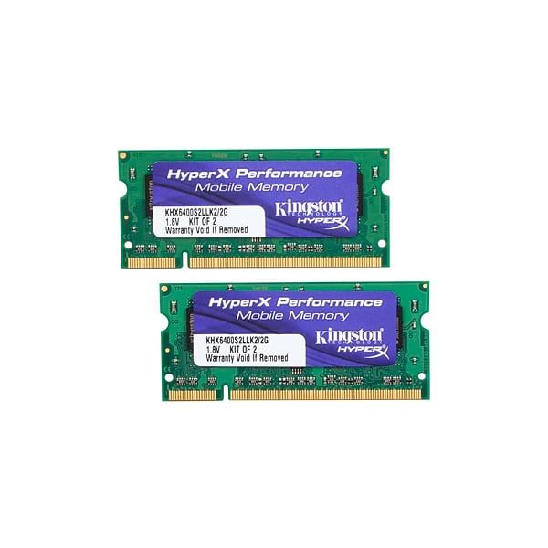 Kingston 2GB DDR2 800 PC26400 Kit 2x1GB SODIMM  Memoria