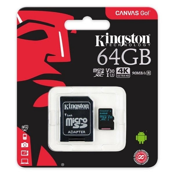Kingston MicroSD Canvas Go 64GB cad  Memoria Flash