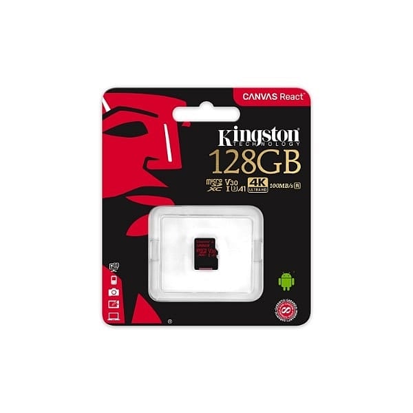 Kingston Canvas React MicroSD 128GB  Memoria Flash