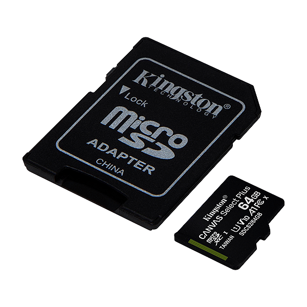 Kingston Canvas 64GB Clase 10 UHS cAdap  Tarjeta MicroSD