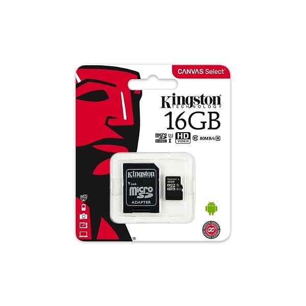 Kingston Canvas Select MicroSD 16GB cad  Memoria Flash