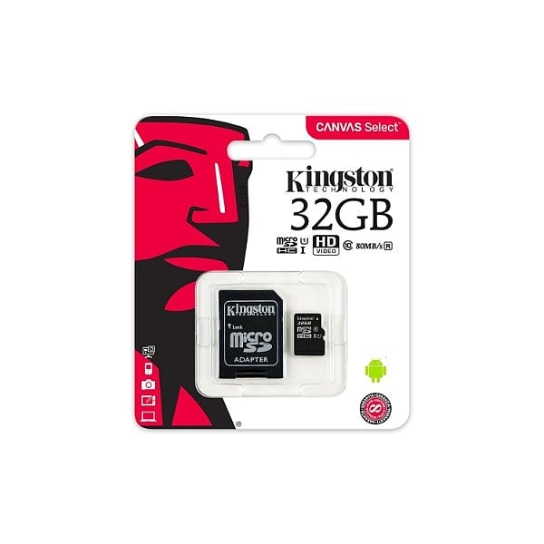 Kingston Canvas Select MicroSD 32GB cad  Memoria Flash