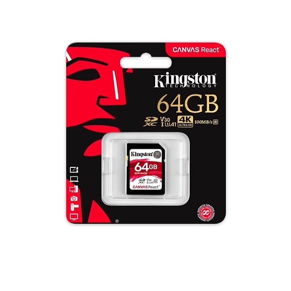 Kingsotn Canvas React SDXC 64GB  Memoria Flash
