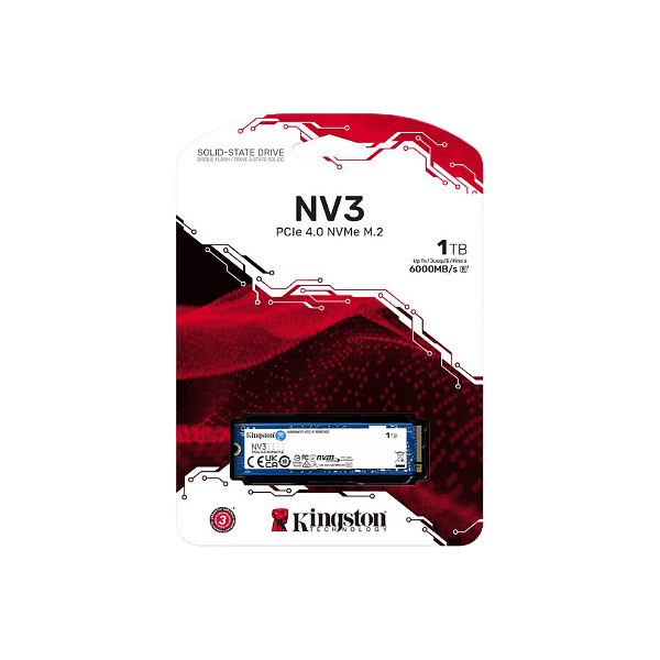 Kingston NV3 1TB  SSD M2 PCIe 40 NVMe