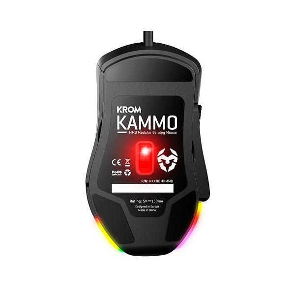 Krom Kammo MMO RGB negro  Ratón