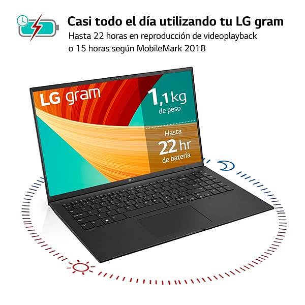 LG Gram 15Z90RGAA75B  Portátil Intel Core i71360P 16GB RAM 512GB SSD 155 Full HD Windows 11 Home