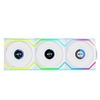 Lian Li UNI FAN SL Wireless Pantalla LCD 120 ARGB FAN Reverse Blade | Pack de 3 Ventiladores Blancos