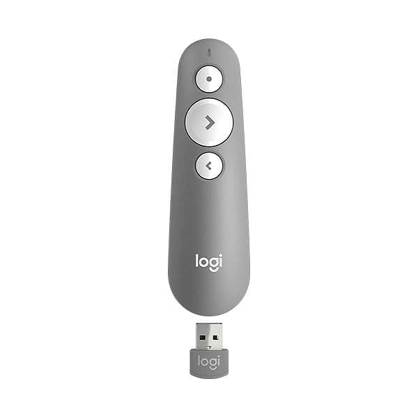Logitech Presenter R500s Gris mando inalámbrico láser para presentaciones