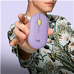 Logitech Pebble M350 Óptico Bluetooth Limonada de Lavanda  Ratón