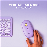 Logitech Pebble M350 Óptico Bluetooth Limonada de Lavanda  Ratón